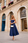 Vestido Midi Princesa Muguet Azul