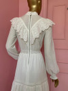 Vestido Midi Off-White Victorian